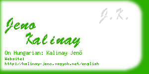 jeno kalinay business card
